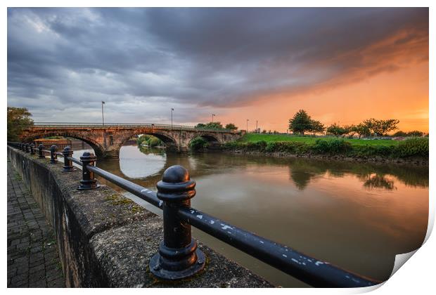 Trent bridge  gainsborough Print by Jason Thompson