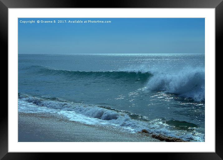 Glistening Sand and Sea Framed Mounted Print by Graeme B