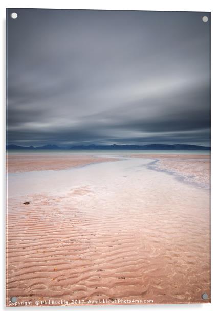 Sand Beach Applecross Acrylic by Phil Buckle