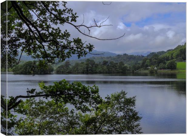 Rydal Water Canvas Print by Victor Burnside
