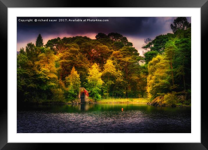 The Old Boathouse Framed Mounted Print by richard sayer