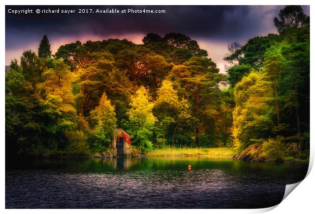 The Old Boathouse Print by richard sayer