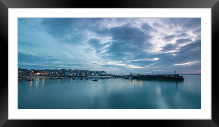 St Ives Harbour At Dawn Framed Mounted Print by Kevin Browne