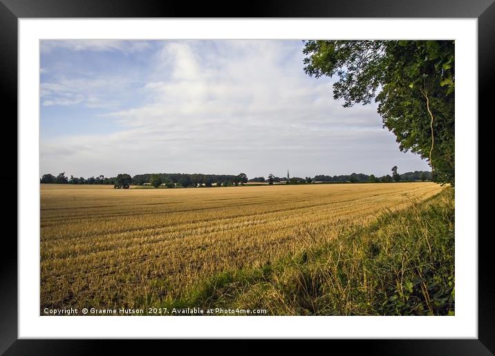 Harvested field Framed Mounted Print by Graeme Hutson