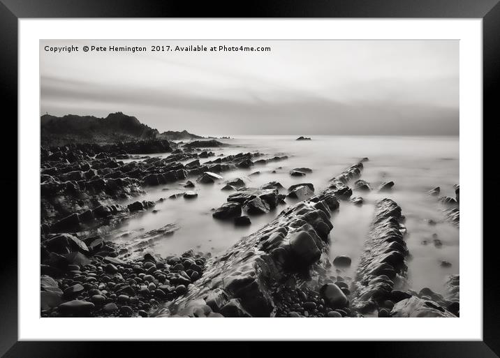 Load tide near Screda Cove Framed Mounted Print by Pete Hemington