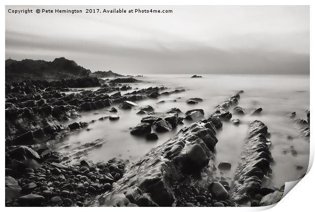 Load tide near Screda Cove Print by Pete Hemington
