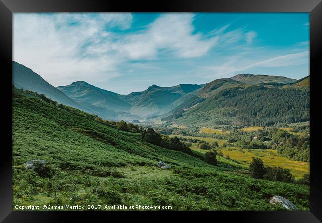 Scottish Highlands landscape Framed Print by James Merrick