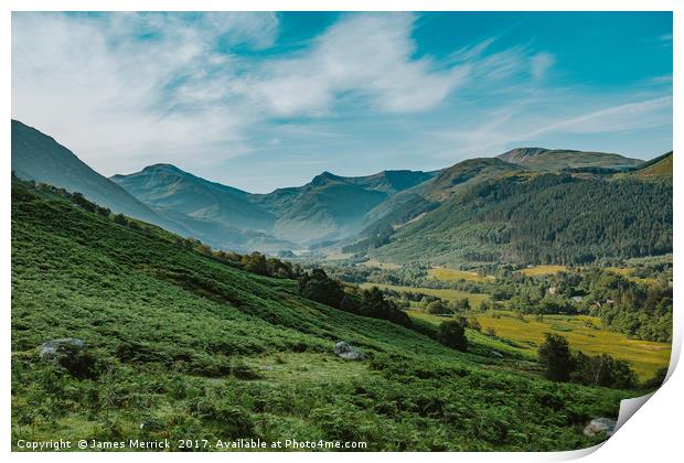 Scottish Highlands landscape Print by James Merrick