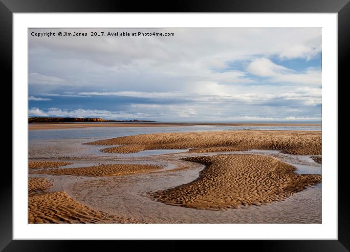 Another Northumbrian beach Framed Mounted Print by Jim Jones