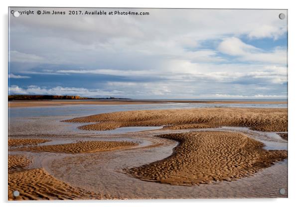 Another Northumbrian beach Acrylic by Jim Jones