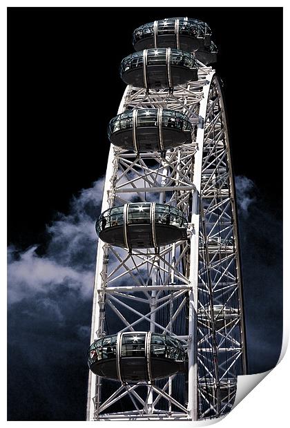 London Eye Print by Roy Scrivener