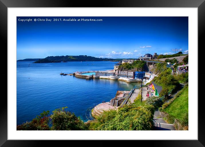 Plymouth Foreshore Framed Mounted Print by Chris Day