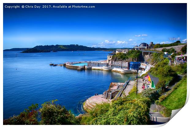 Plymouth Foreshore Print by Chris Day