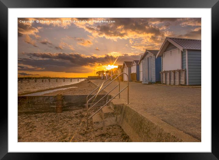 Sunset in Hamworthy Dorset  Framed Mounted Print by Shaun Jacobs