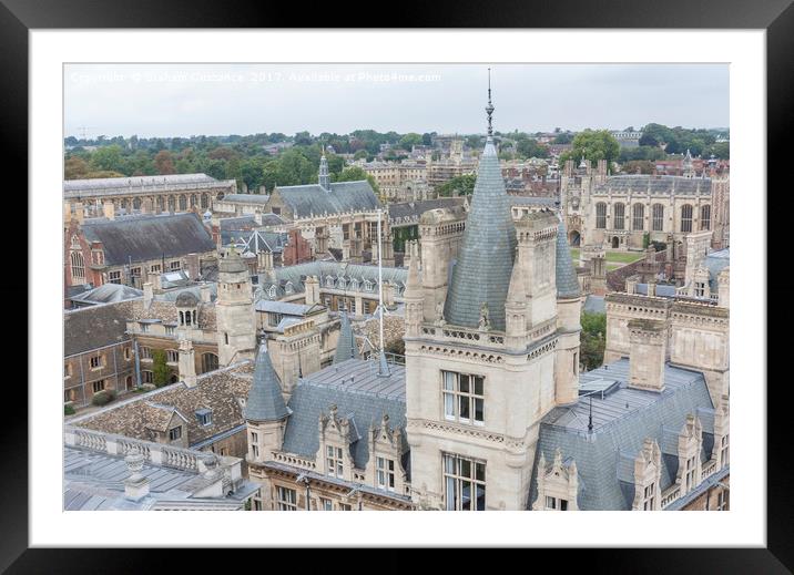 Cambridge Rooftops Framed Mounted Print by Graham Custance