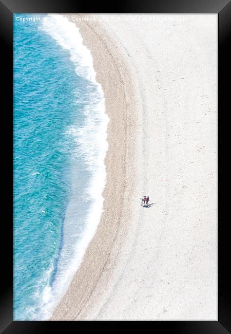 Chesil Beach Framed Print by Graham Custance