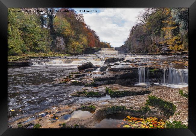 Lower Aysgarth Falls in the Yorkshire Dales  Framed Print by Alan Barr