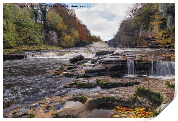 Lower Aysgarth Falls in the Yorkshire Dales  Print by Alan Barr