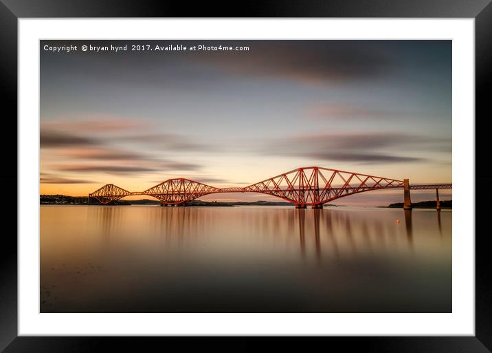 The Bridge at Sunset Framed Mounted Print by bryan hynd