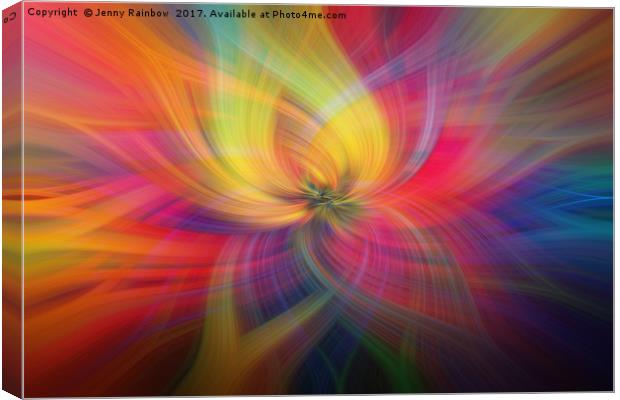 Rainbow Flower of Passion Canvas Print by Jenny Rainbow