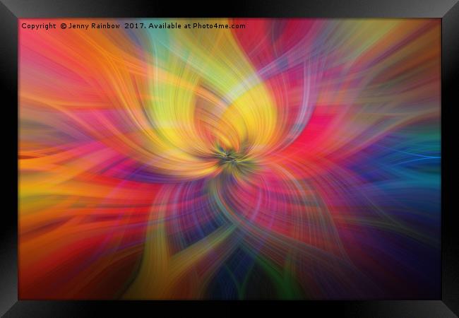 Rainbow Flower of Passion Framed Print by Jenny Rainbow