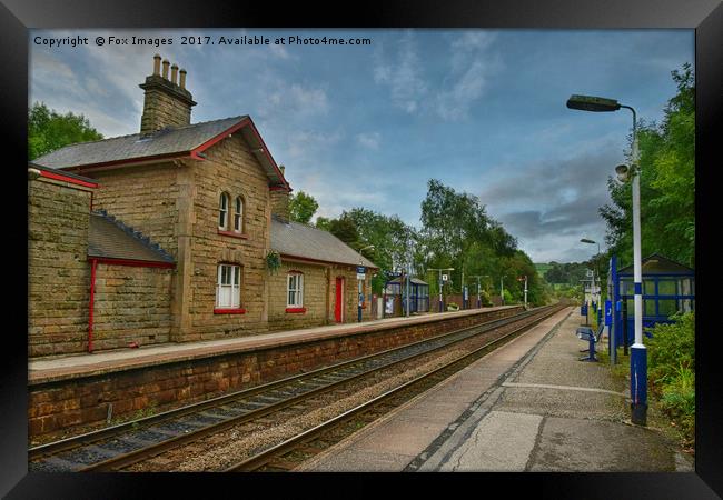 Chapel en le frith station Framed Print by Derrick Fox Lomax