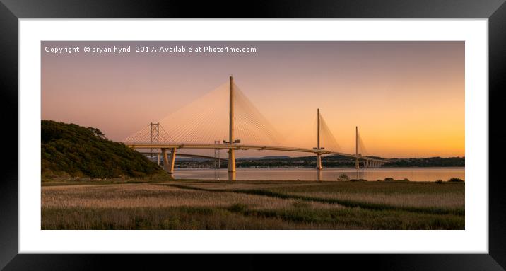 The Queensferry Crossing Framed Mounted Print by bryan hynd