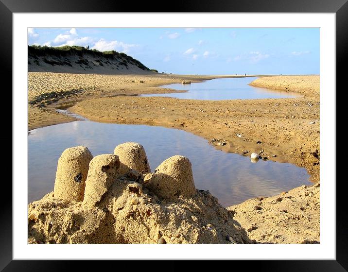 Sandcastle Framed Mounted Print by Mike Lanning