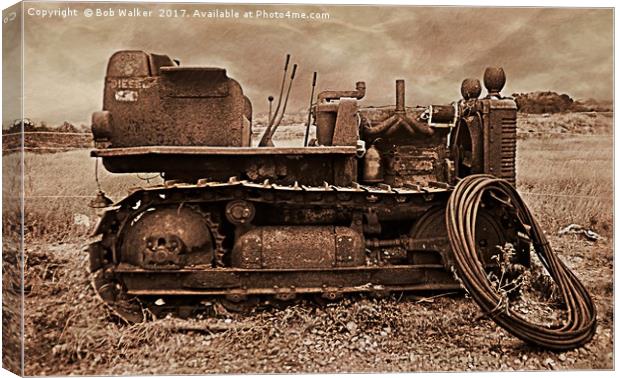 Farm Machinery - Too Old Now Canvas Print by Bob Walker