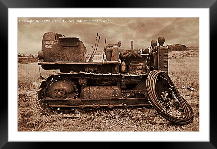 Farm Machinery - Too Old Now Framed Mounted Print by Bob Walker