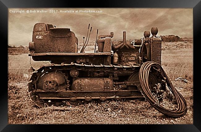 Farm Machinery - Too Old Now Framed Print by Bob Walker