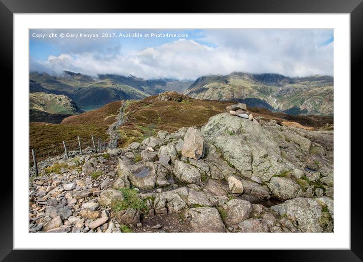 Lingmoor Fell and the Langdale Pikes Framed Mounted Print by Gary Kenyon