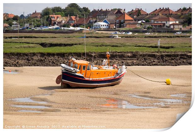 Stranded Lifeboat Print by Simon Annable
