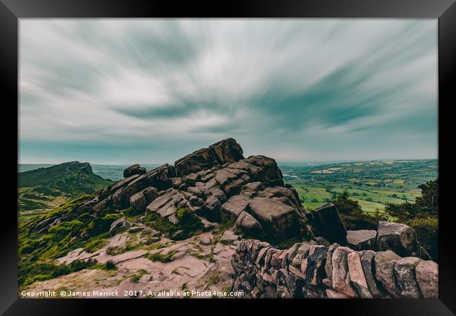 The Roaches, Staffordshire landscape Framed Print by James Merrick