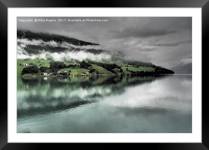 Early morning in the Norwegian fjords              Framed Mounted Print by Mike Rogers