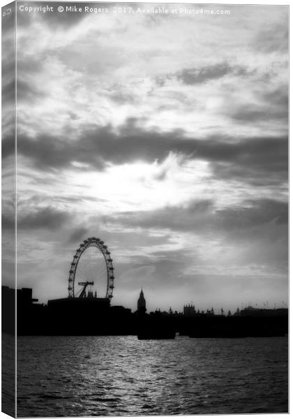 Storm clouds over London Canvas Print by Mike Rogers