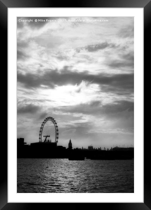 Storm clouds over London Framed Mounted Print by Mike Rogers