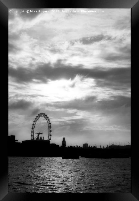 Storm clouds over London Framed Print by Mike Rogers