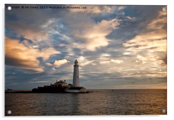 Daybreak at St Mary's Island Acrylic by Jim Jones