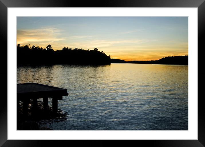 Cottage Sunset Framed Mounted Print by Mary Lane