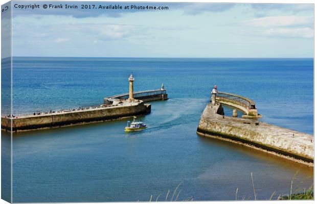 Whitby Harbour Canvas Print by Frank Irwin