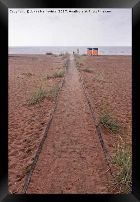Path To The Empty Beach Framed Print by Jukka Heinovirta