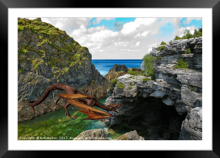 Dragons Cave Framed Mounted Print by Bob Walker