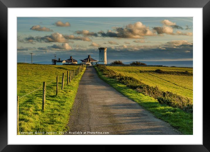Nash Point Old Lighthouse Glamorgan Heritage Coast Framed Mounted Print by Nick Jenkins