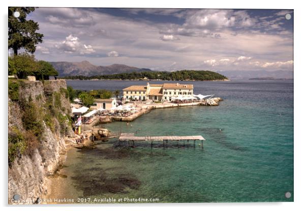 Corfu Seascape  Acrylic by Rob Hawkins