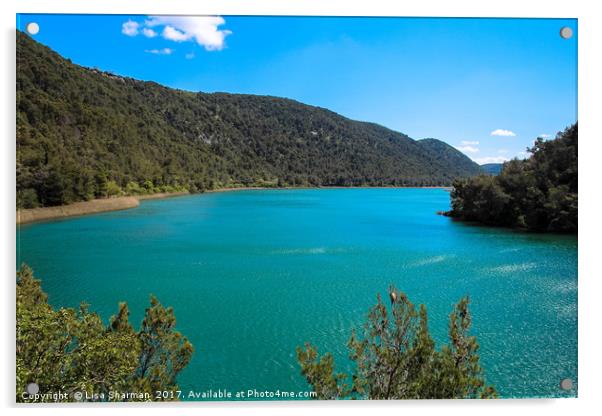 Emerald lake running through Krka National Park Cr Acrylic by  