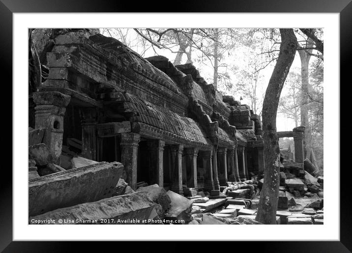 Ruins in Cambodia Framed Mounted Print by  