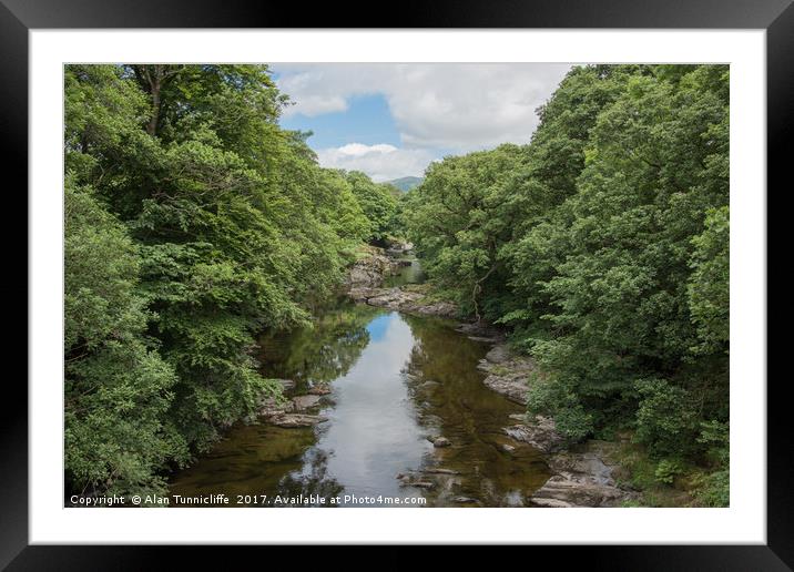 River landscape Framed Mounted Print by Alan Tunnicliffe