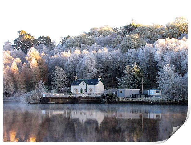 Frosty Weather near Loch Ness Print by Jacqi Elmslie