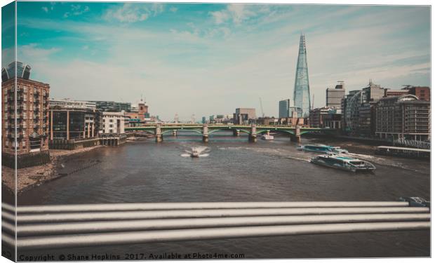 Over the Thames Canvas Print by Shane Hopkins